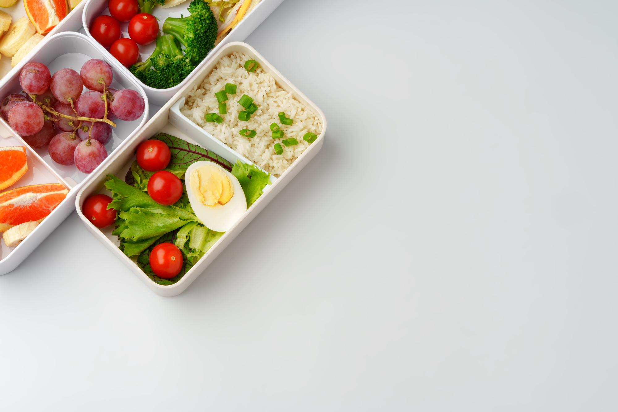 Healthy meal prepped in containers